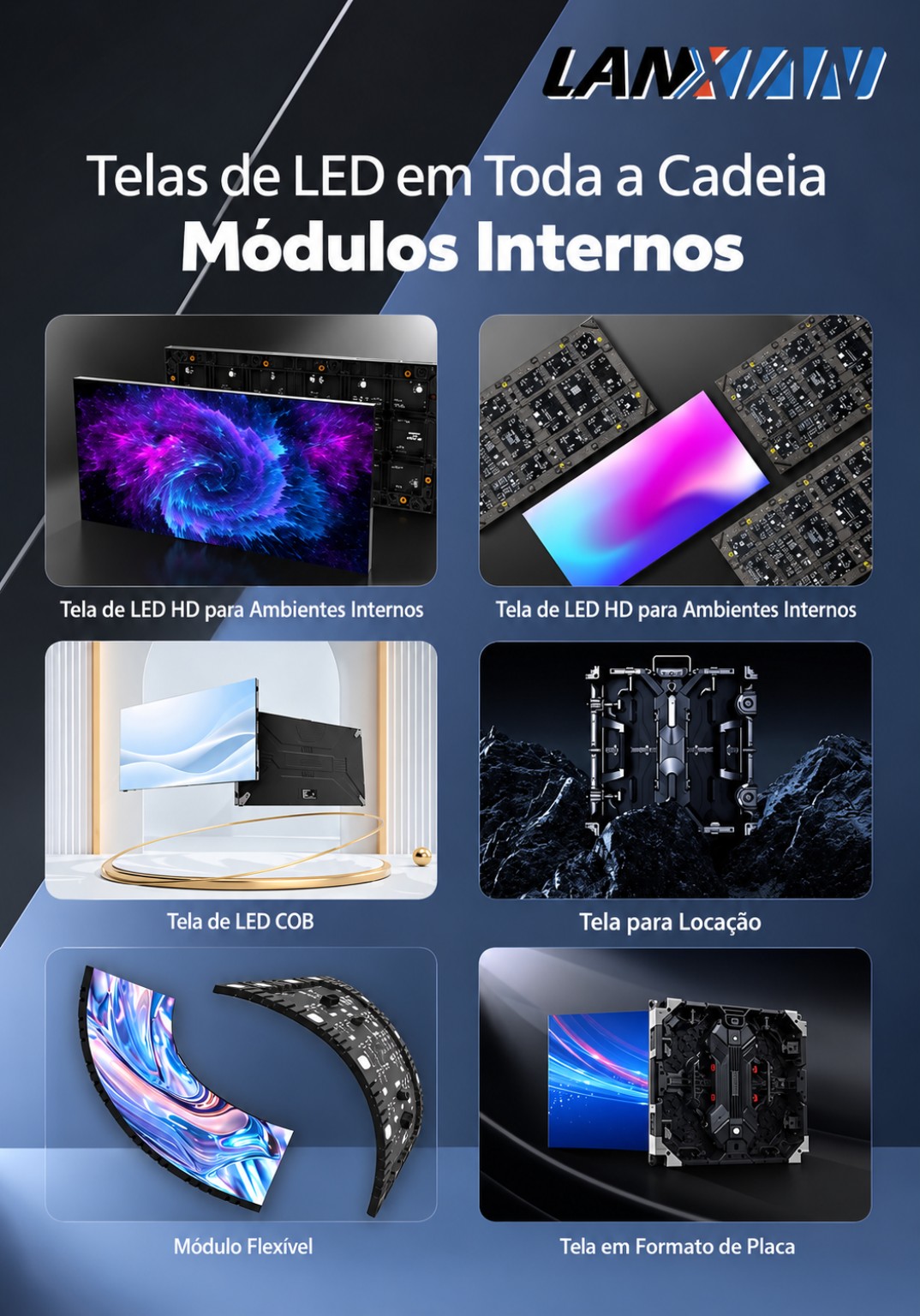 LED flexível e formatos especiais